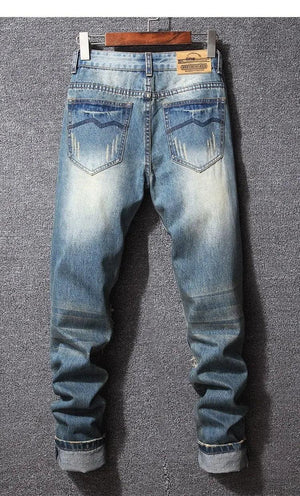 Hong Kong Style Ripped Jeans - MRC STORE