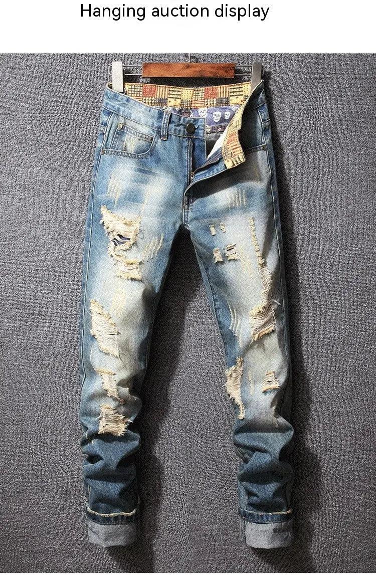 Hong Kong Style Ripped Jeans - MRC STORE