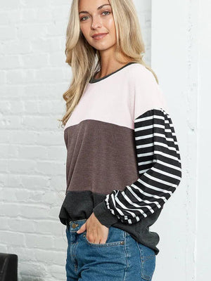 Striped Splicing Knit sweater - MRC STORE