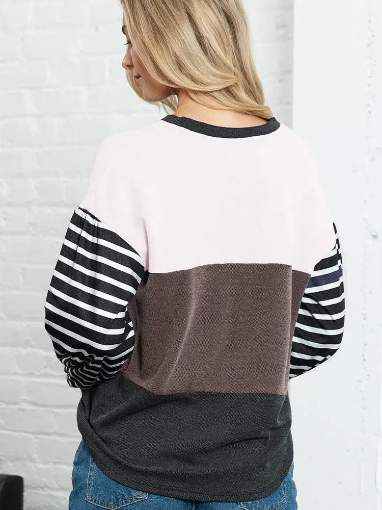 Striped Splicing Knit sweater - MRC STORE