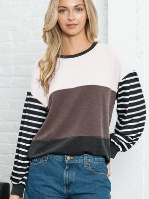 Striped Splicing Knit sweater - MRC STORE