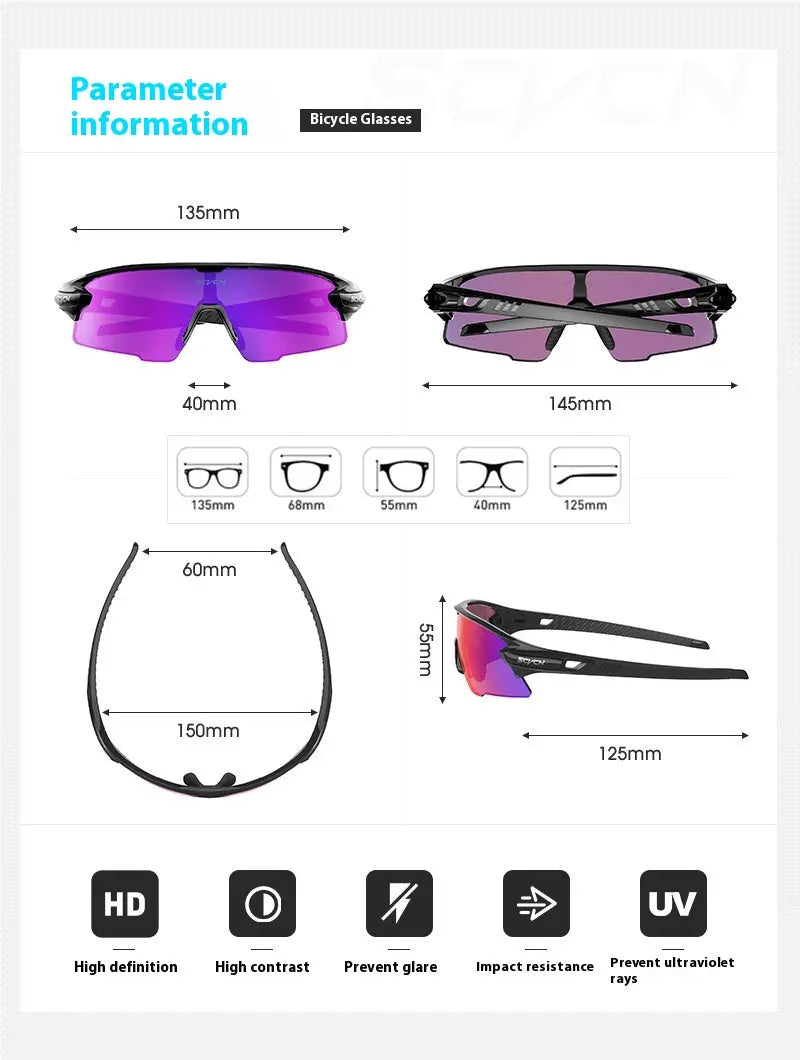 Outdoor Sports Bicycle Glasses UV-Proof My Store 