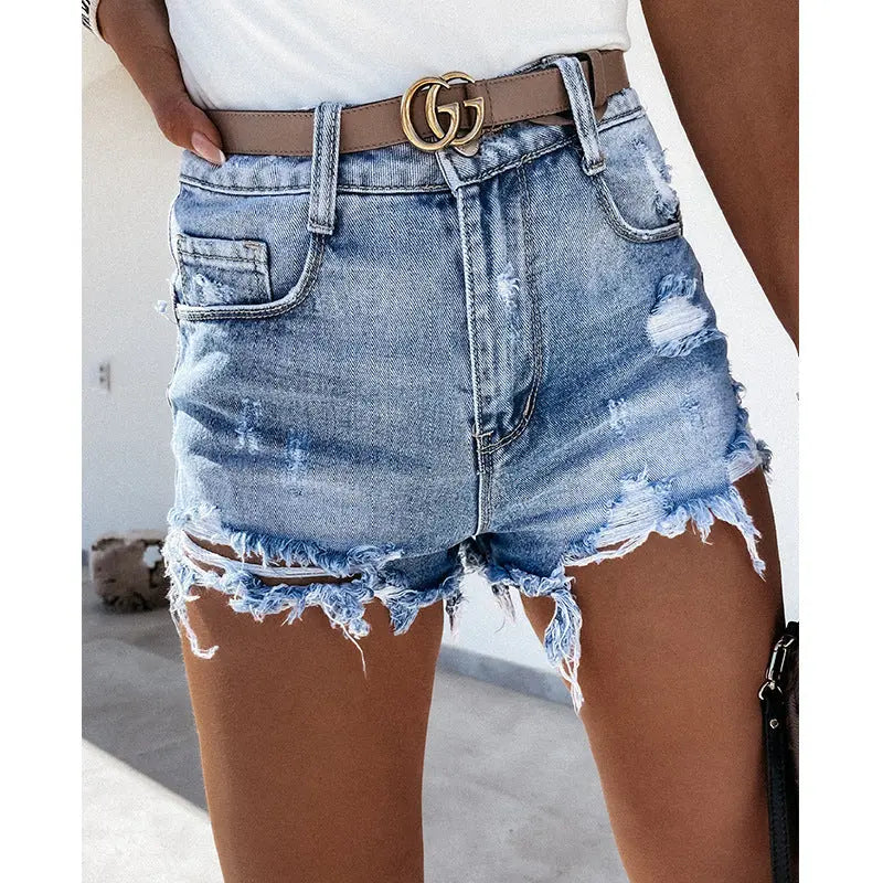 Ripped Denim Shorts My Store 