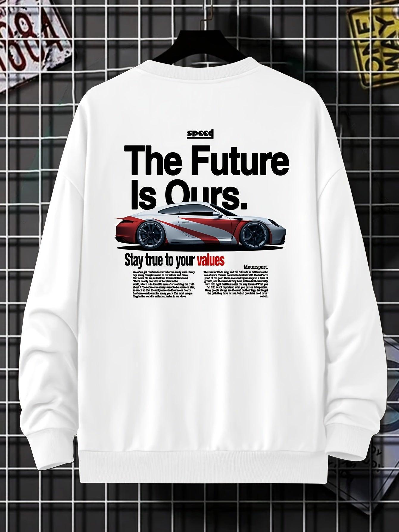 Stylish porsche Racing Car Graphic Sweatshirt - MRC STORE