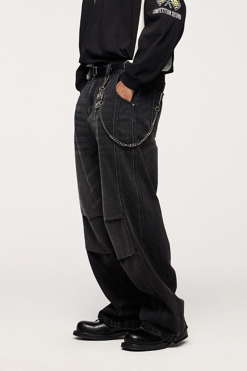 Men's Loose Retro Straight Jeans My Store 