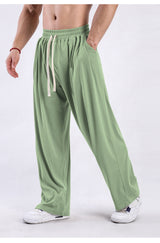 Men’s Wide-Leg Pants - Draping Casual Trousers My Store 