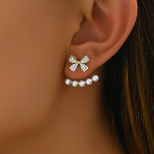 Simple Zircon Bow Earrings My Store 