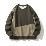 Composite Stitching Contrast Color Sweatshirt - MRC STORE