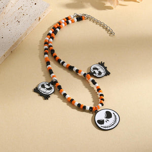 Halloween Bat, Ghost, Skull Pendant Necklace - Pumpkin and Spider Zinc Alloy Accessories My Store 