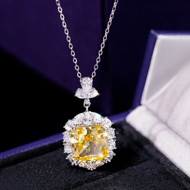 Luxury Moissanite Silver Necklace My Store 