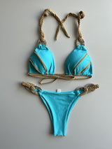 Women’s Lace-Up Bikini - Solid Color Swimsuit My Store  26.49