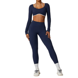 Spring Casual Contrast Color Yoga Suit My Store 