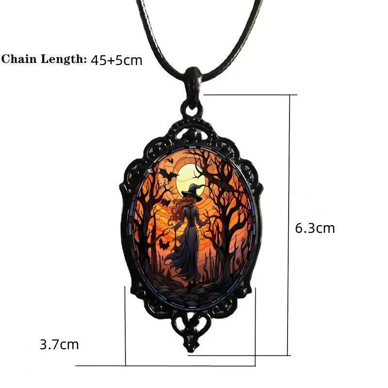 Vintage Gothic Halloween Pendant Necklace - Unisex Electroplated Alloy Design My Store 