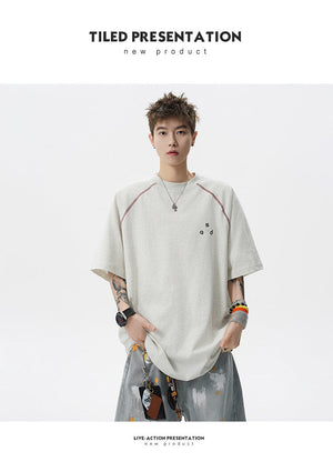Men’s Cotton T-Shirt - Letter Print Short Sleeve My Store 