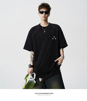 Men’s Cotton T-Shirt - Letter Print Short Sleeve My Store 