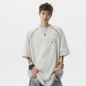 Men’s Cotton T-Shirt - Letter Print Short Sleeve My Store 