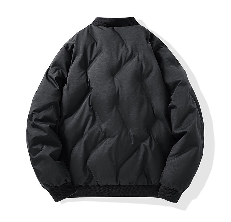 Black bomber jacket on a white background