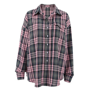 Plaid Loose Shirt My Store 