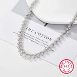 Elegant Zircon Silver Necklace My Store  61.49