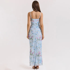 Women’s Lace Dress - Floral Sling Slim Waist My Store 