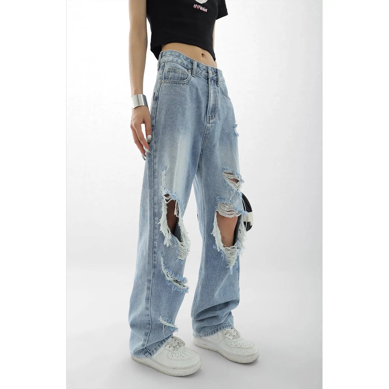 Light Blue Ripped jeans My Store 