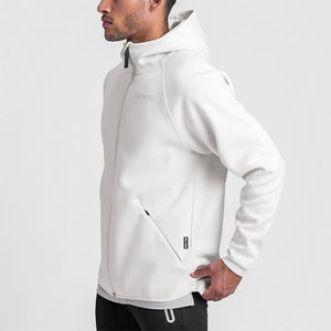 Loose Fit Cotton Hoodie with Zipper and Hood – Available in White, Gray, and Black My Store 