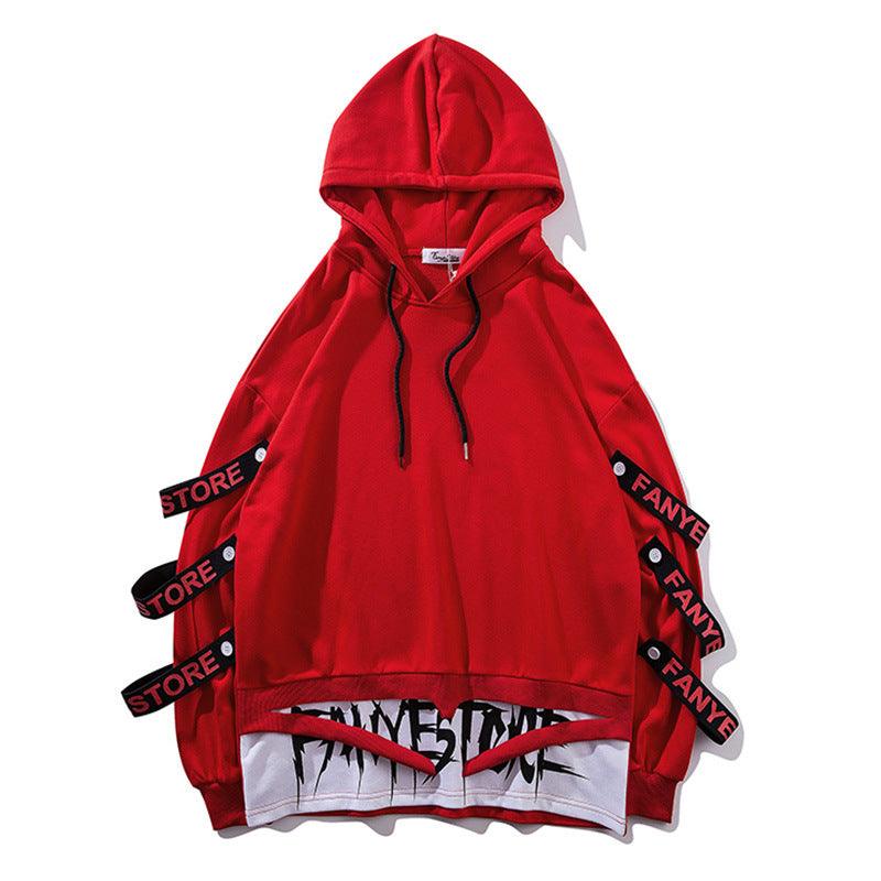 Two-Piece Hooded Sweater with Ribbon Belt – Unisex Youth Fashion My Store  36.04