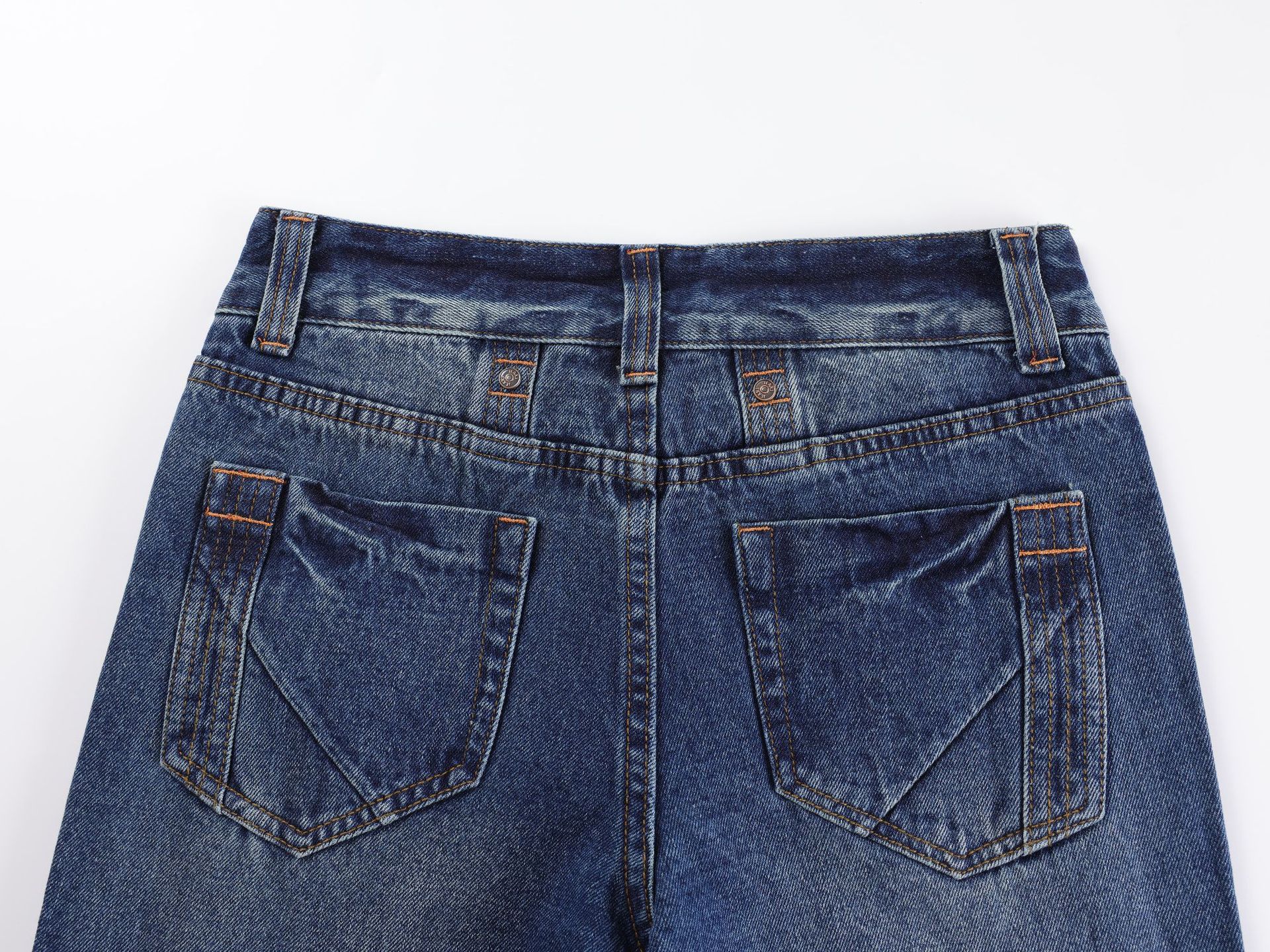 Women’s Retro Jeans - Low Waist Washed Blue My Store 