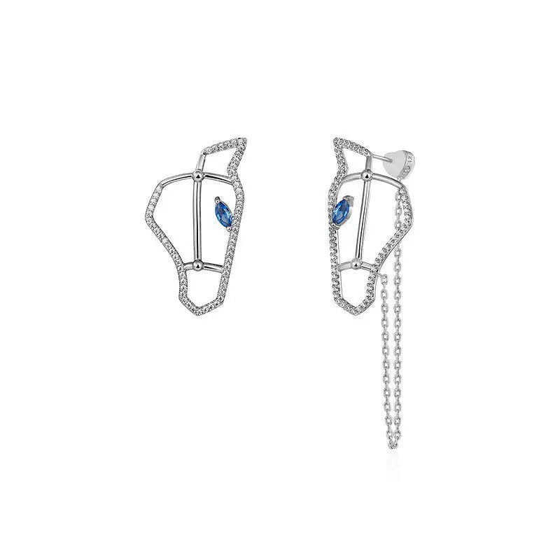 Jinguo Iron Horse Asymmetrical Earrings My Store 