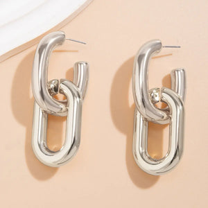 U-Shaped Metallic Chain Earrings My Store 