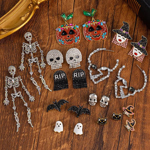 Halloween Skull Stud Earrings – Spooky Style for Women My Store 