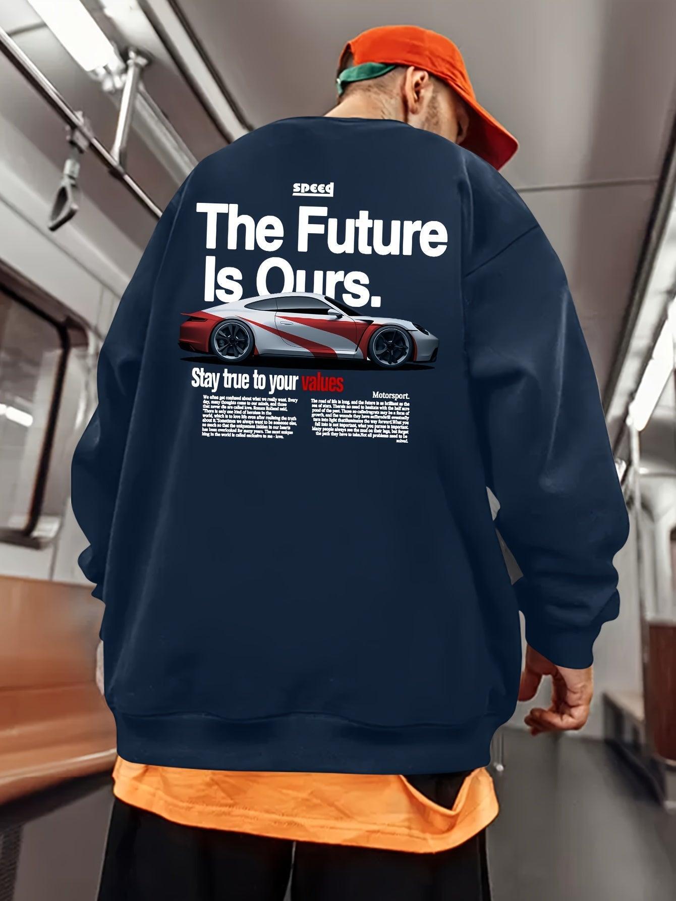 Stylish porsche Racing Car Graphic Sweatshirt - MRC STORE