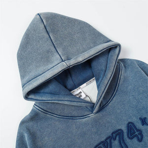 Distressed Fleece-lined essential Hoodie - MRC STORE