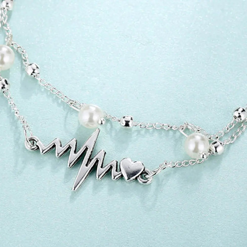 Double Layer Pearl Anklet My Store 