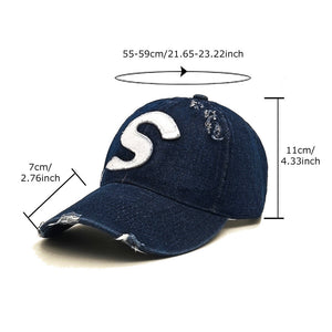 Korean Couple Cap - Soft Top Denim Baseball My Store 