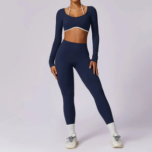 Spring Casual Contrast Color Yoga Suit My Store  56.84