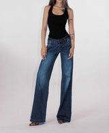 Women’s Retro Jeans - Low Waist Washed Blue My Store  42.38
