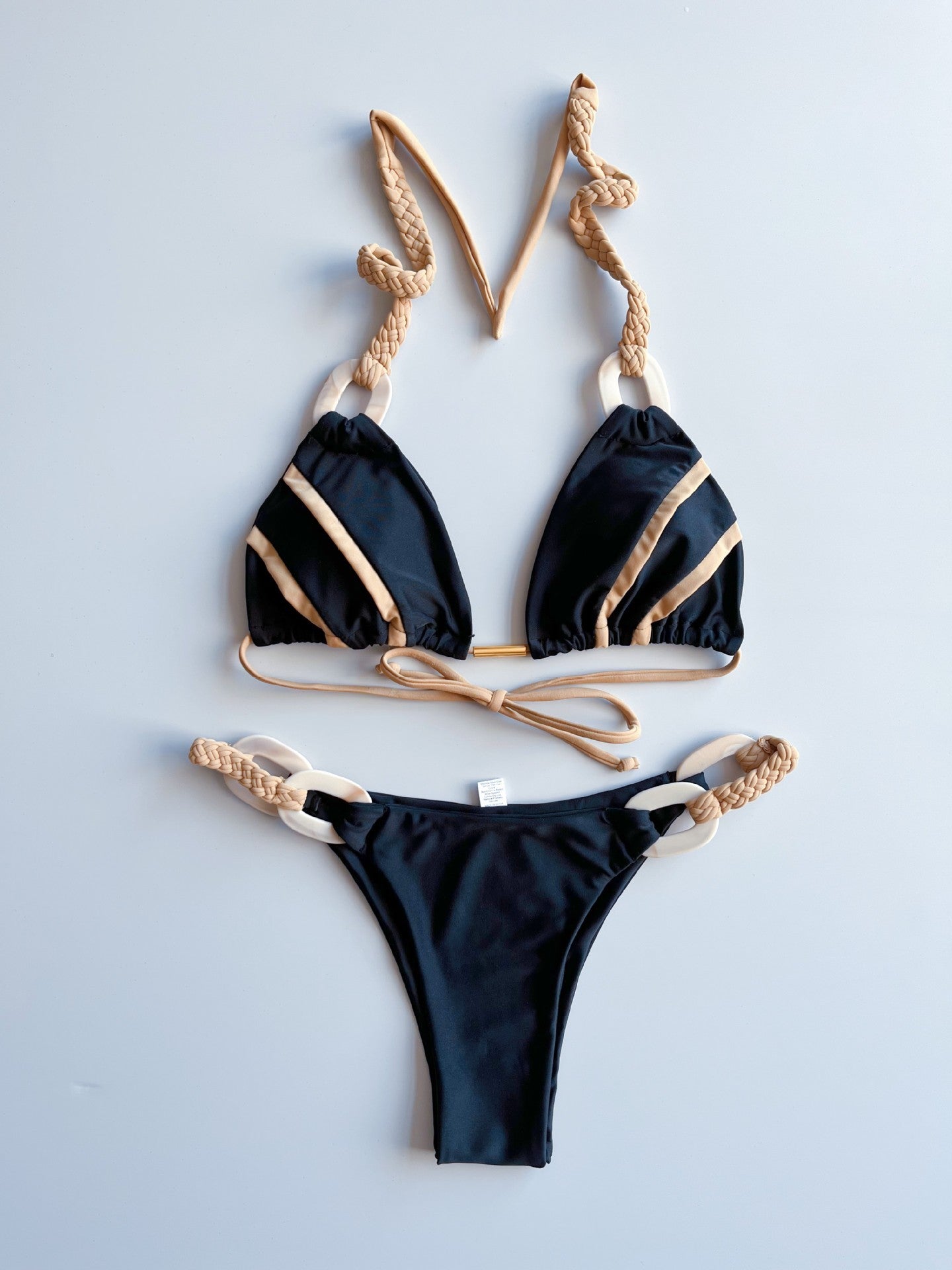 Women’s Lace-Up Bikini - Solid Color Swimsuit My Store  26.49