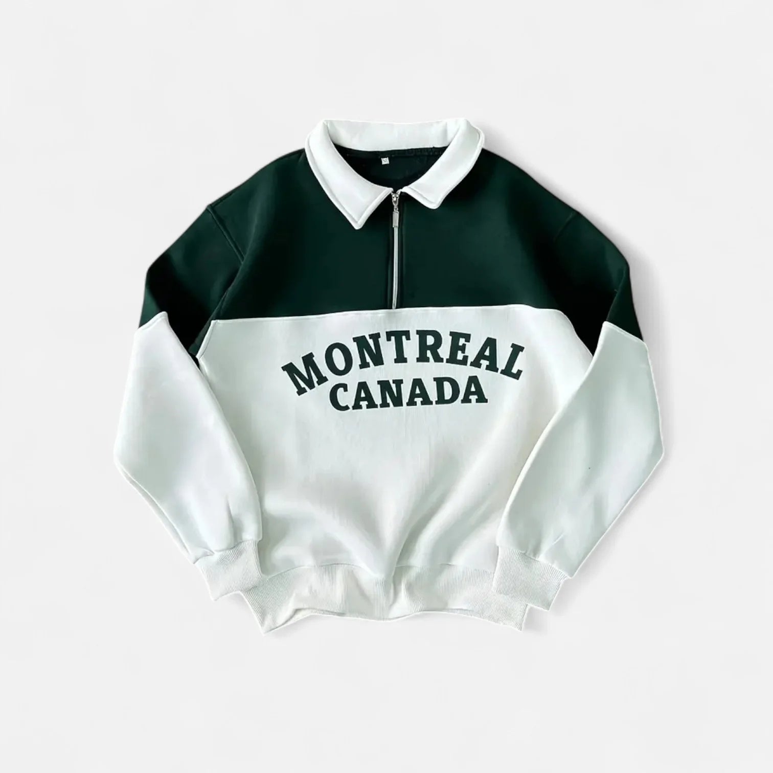 Sweatshirt with 'Montreal Canada' text on a white background