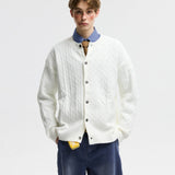 Unisex Twisted Solid Color Sweater Cardigan MRC STORE  82.99