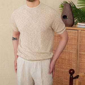 Men’s Casual T-Shirt - Breathable Linen Cotton My Store  44.59