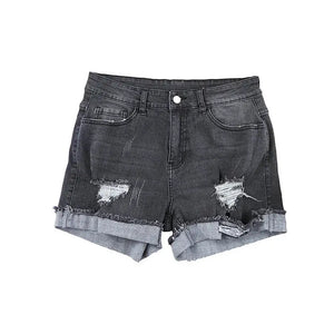 Washed & Frayed Casual Shorts My Store 