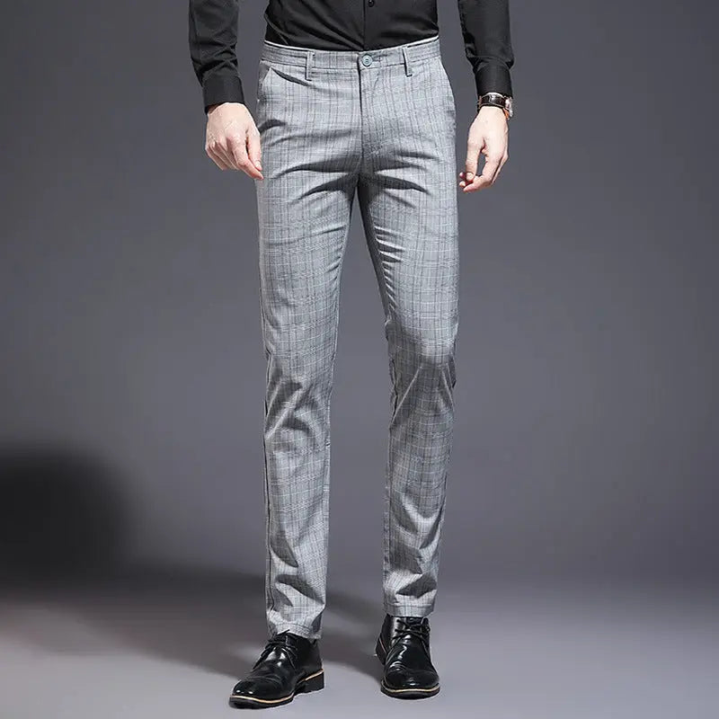 Slim Fit Plaid Pants My Store 