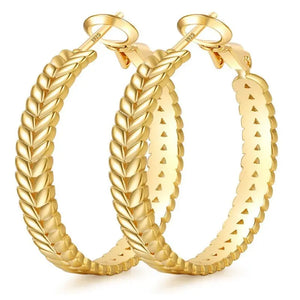 Fashion Wheat Ring Silver Earrings My Store 