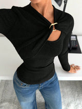 Metal Buckle Slim-Fit Long Sleeve Base Layer
