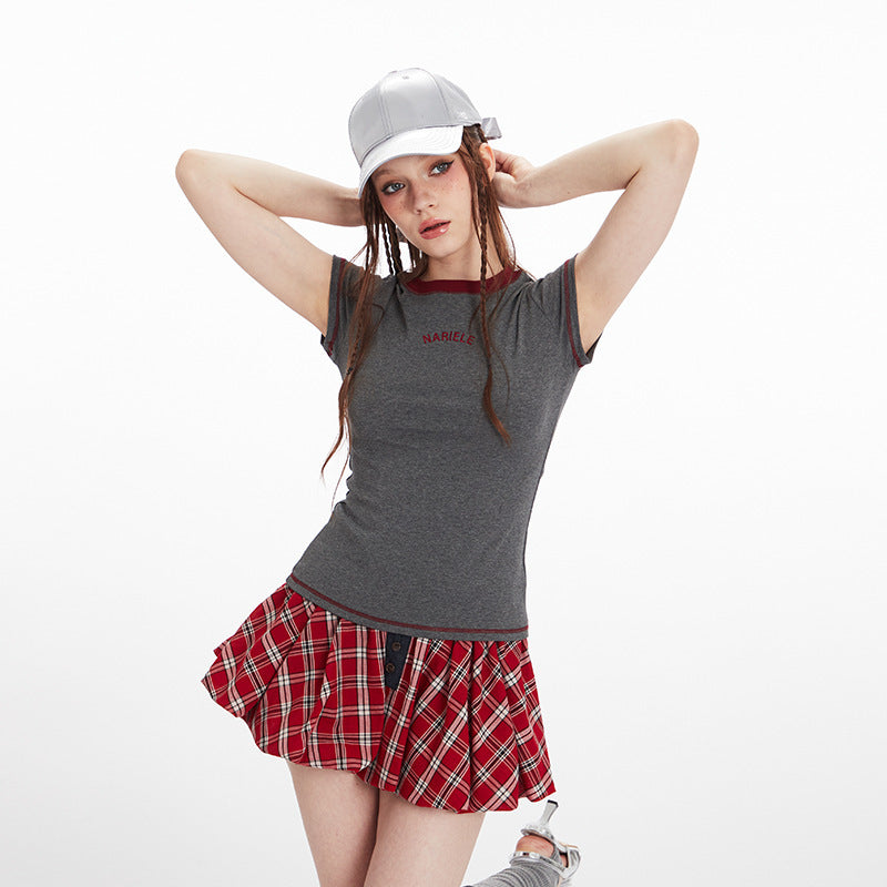 Women’s Embroidered Round Neck Tee My Store 