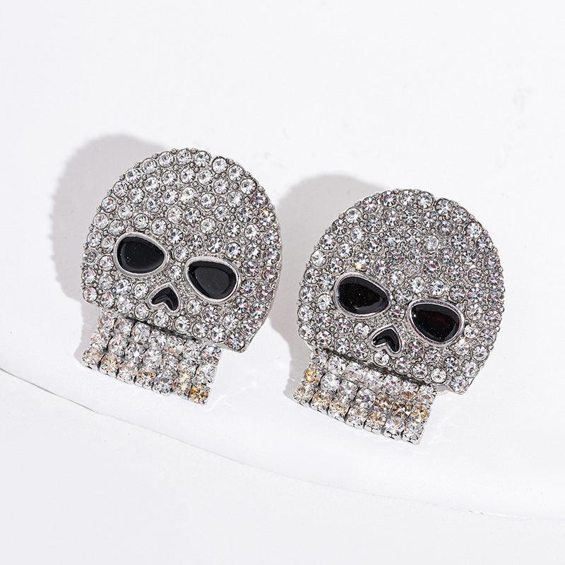 Halloween Skull Stud Earrings – Spooky Style for Women My Store  11.70