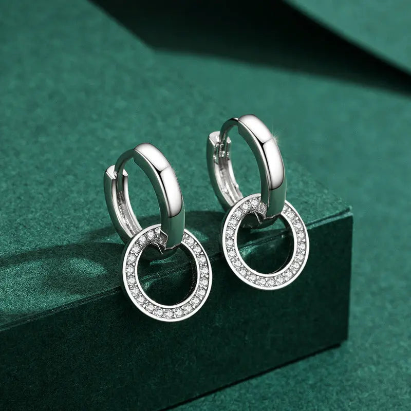 Sterling Silver Diamond Earrings My Store 