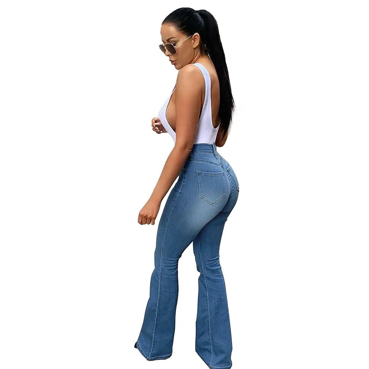 Stretch High Waist Denim Pants - MRC STORE