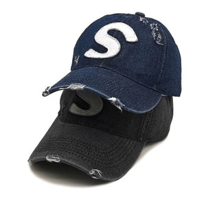 Korean Couple Cap - Soft Top Denim Baseball My Store 